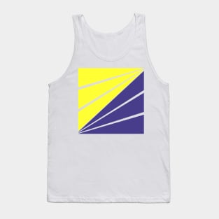 Classic Blue and Electric Yellow Design Tank Top